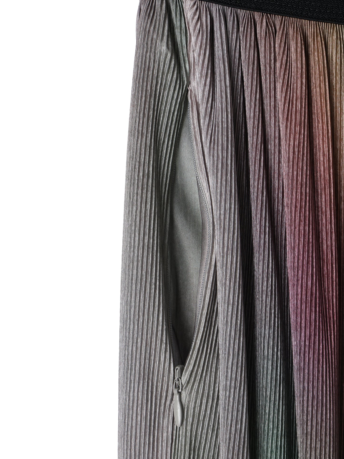 SILKY PLEATS PRINTED SKIRT