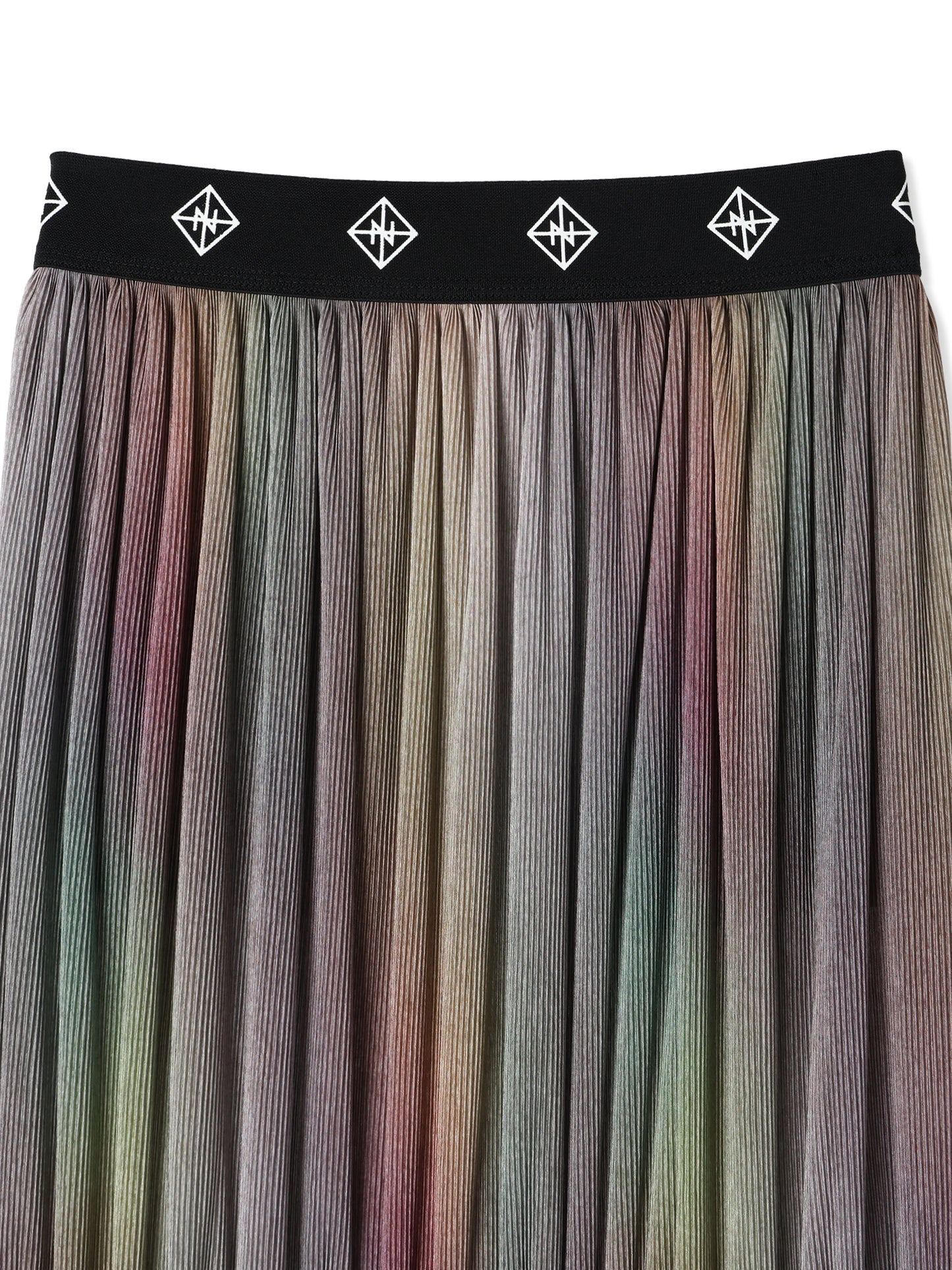 SILKY PLEATS PRINTED SKIRT