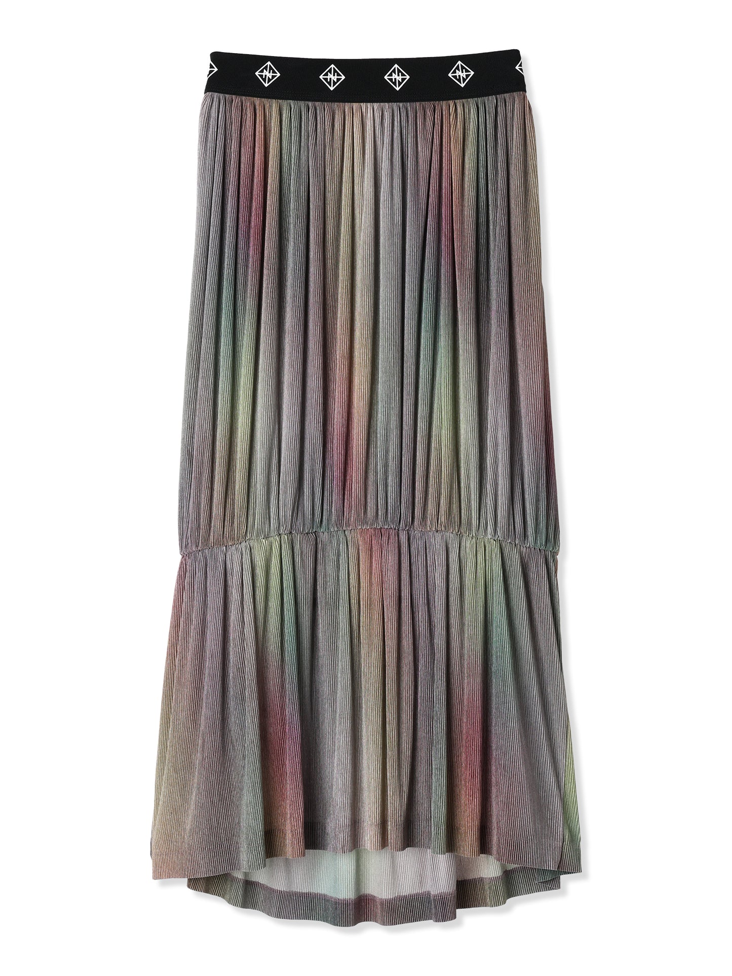 SILKY PLEATS PRINTED SKIRT (12 GRADATION)