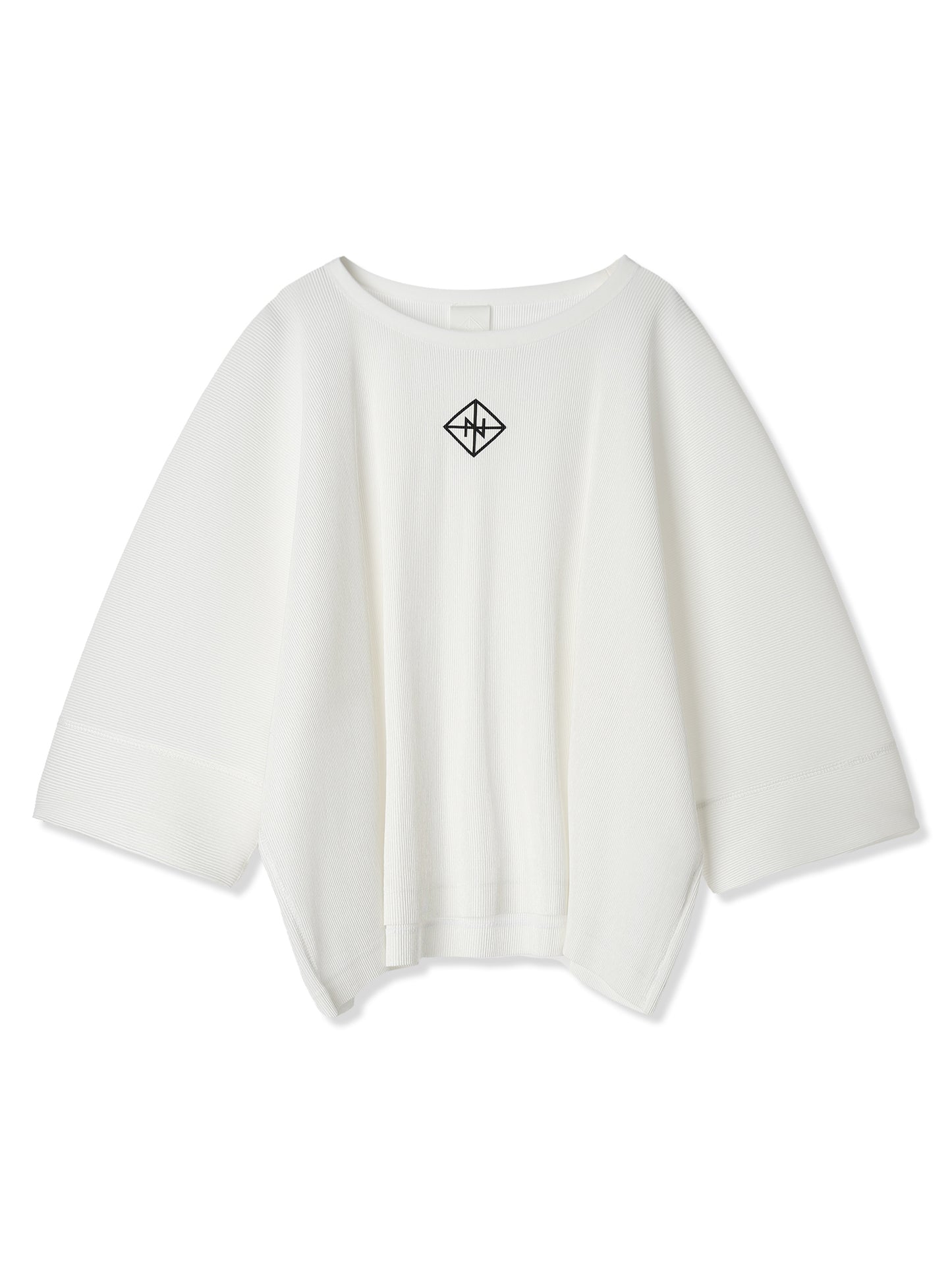 SILKY PLEATS OVERSIZED T-SHIRT (01 WHITE)