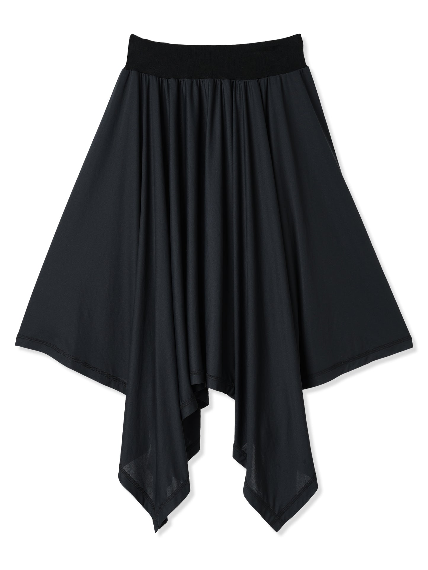 PAPER JERSEY SQUARE CUT SKIRT (15 BLACK)