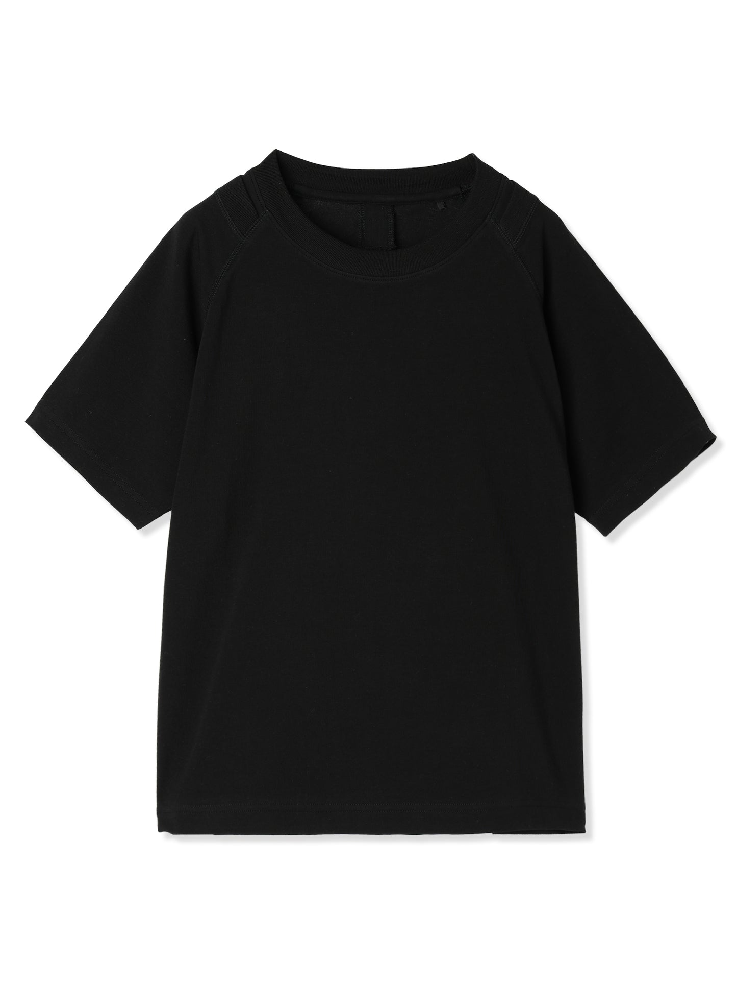 GIMMICK NECK DETAIL RAGLAN T-SHIRT (15 BLACK)