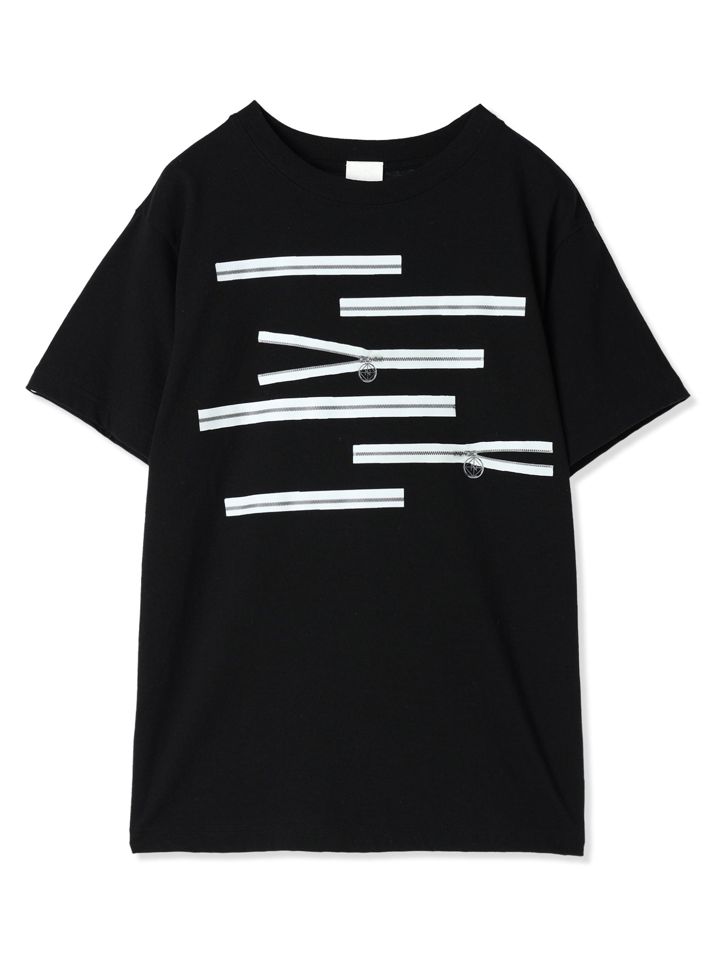 ZIPPER BORDER PRINTED T-SHIRT (13 GRAY)