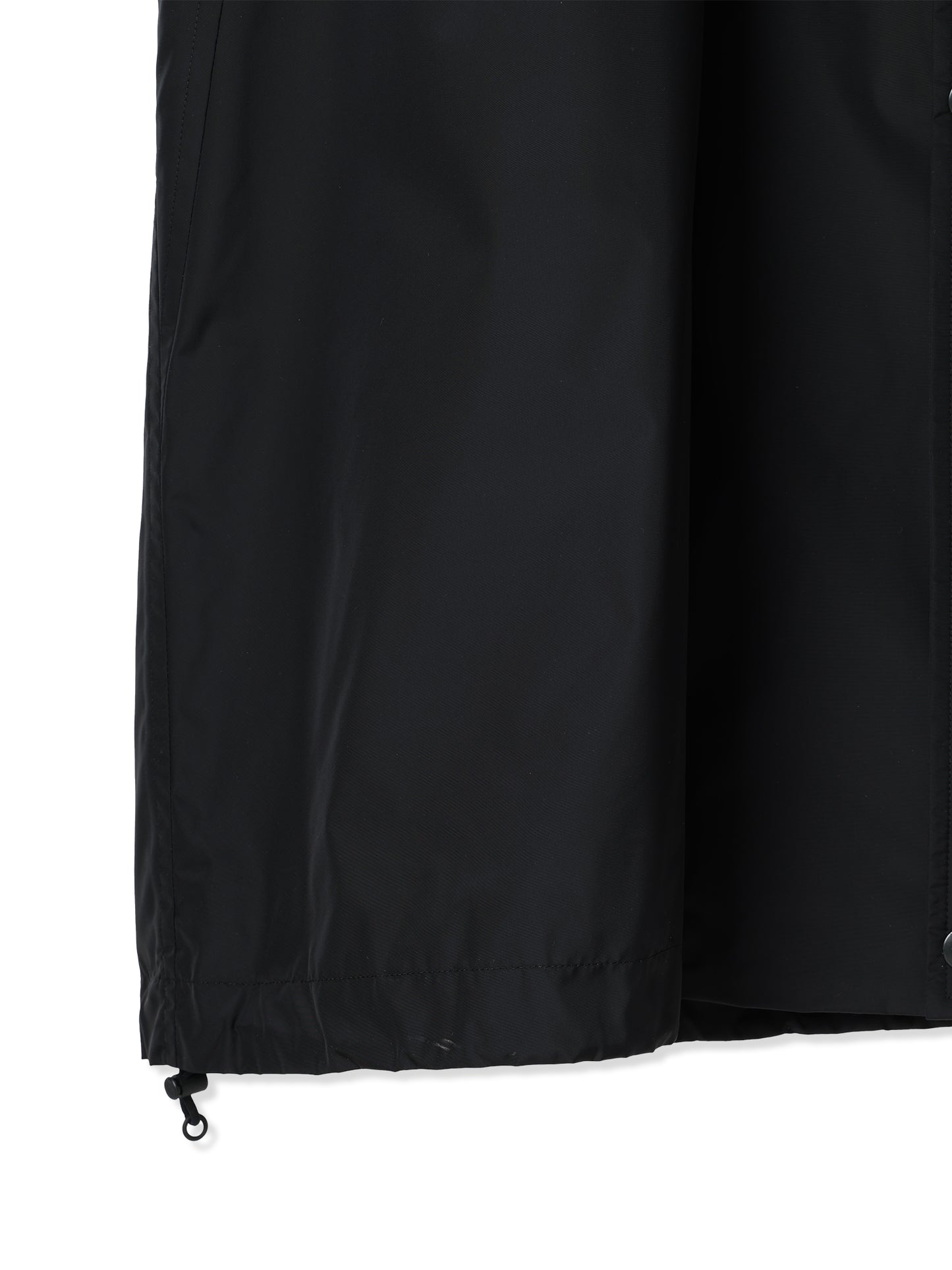 GLASSY NYLON HOODED LONG COAT