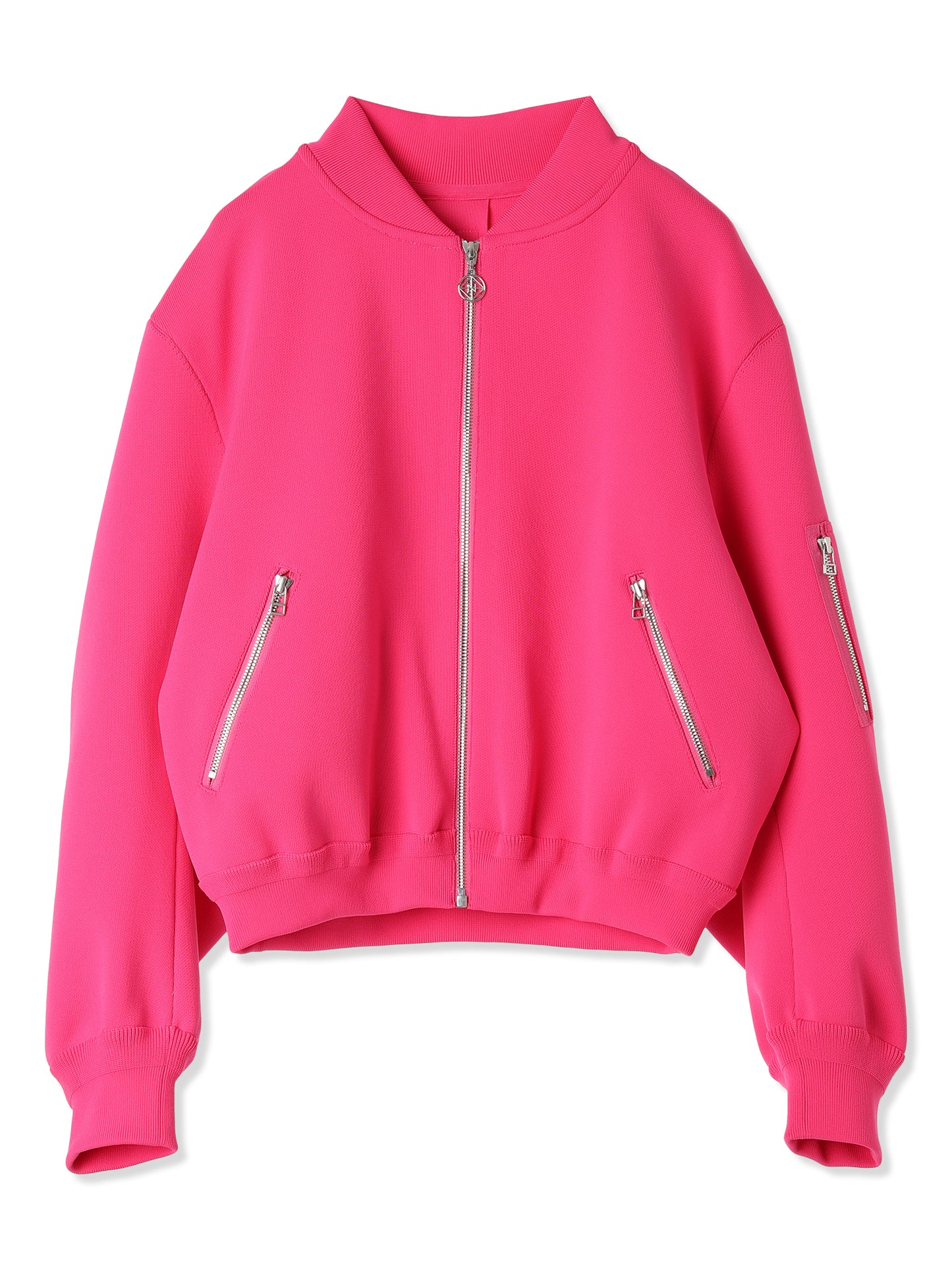 MOLDED KNIT MILITARY BOMBER JACKET (22 PINK)