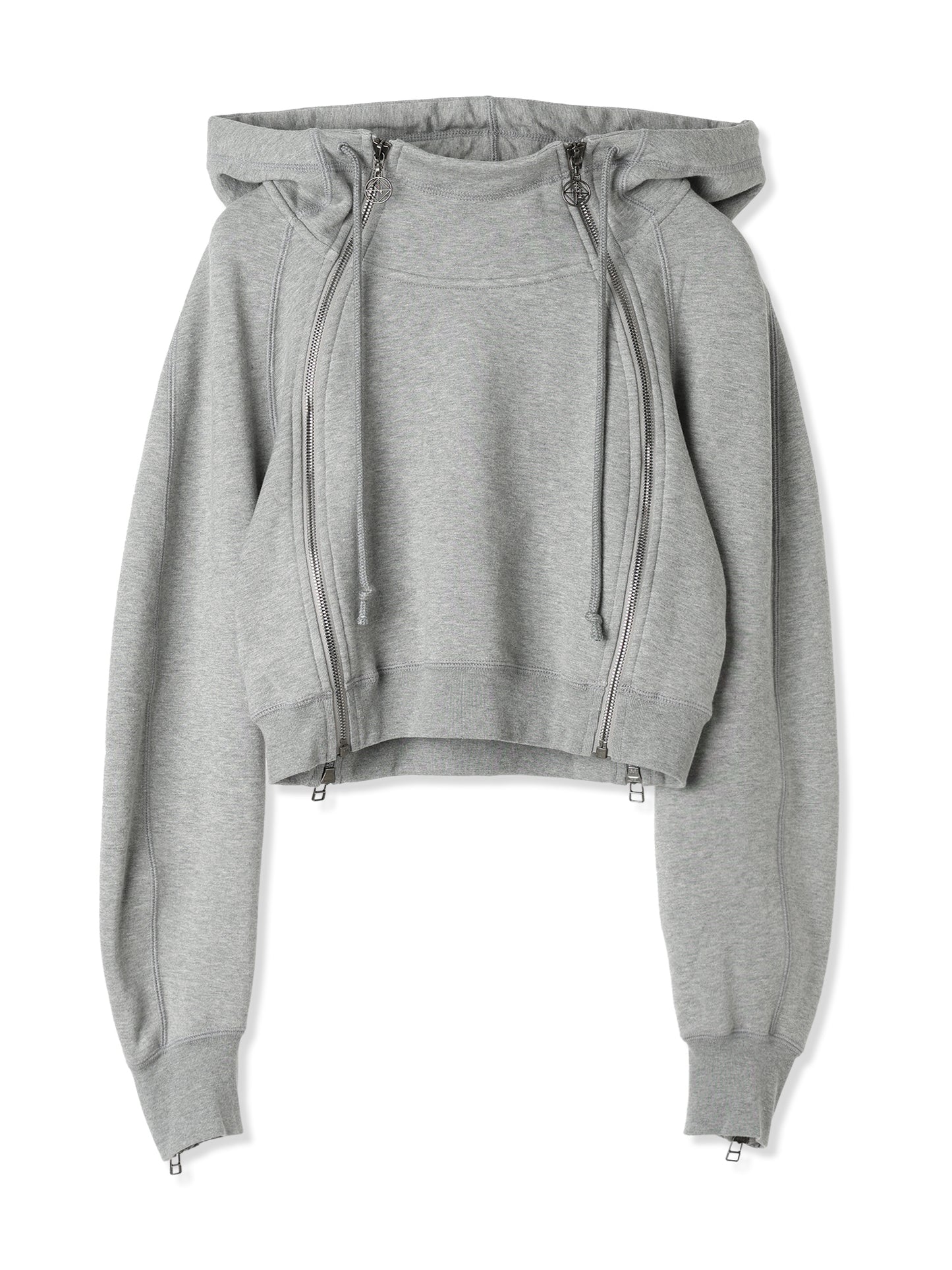 ROYAL TERRY 3D CROPPED HOODIE SWEAT SHIRT (13 GRAY)