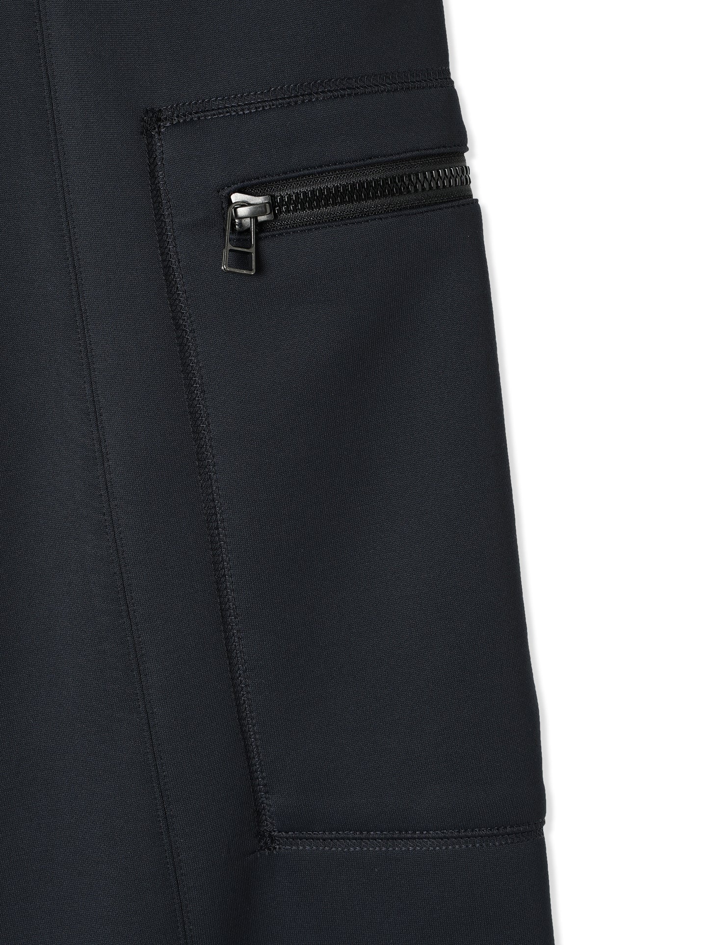 SILKY DOUBLE KNIT SEMI WIDE-LEG SAILOR STYLE PANTS