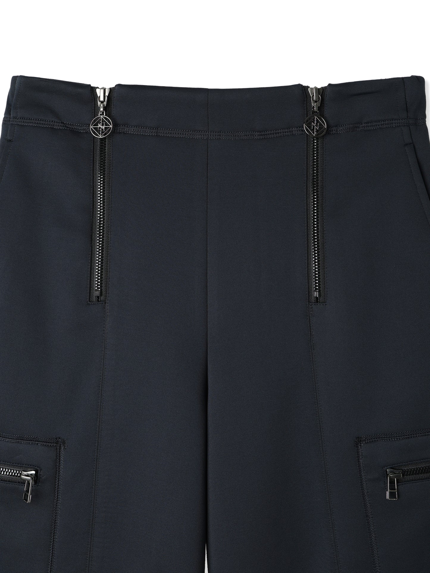 SILKY DOUBLE KNIT SEMI WIDE-LEG SAILOR STYLE PANTS