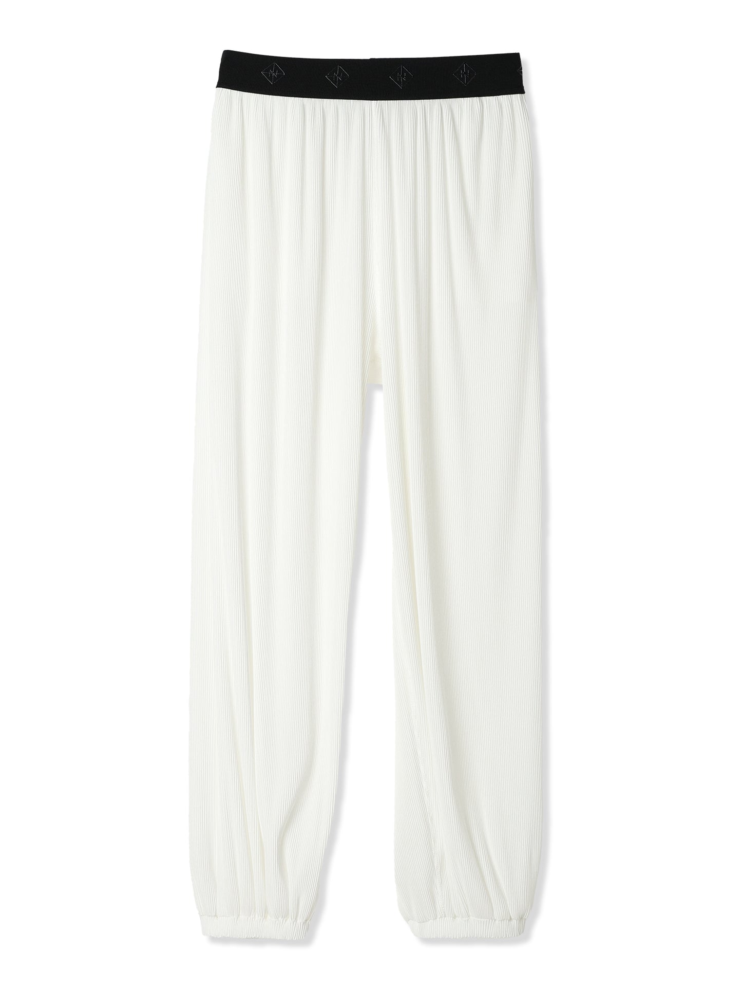 SILKY PLEATS JOGGERS (01 WHITE)