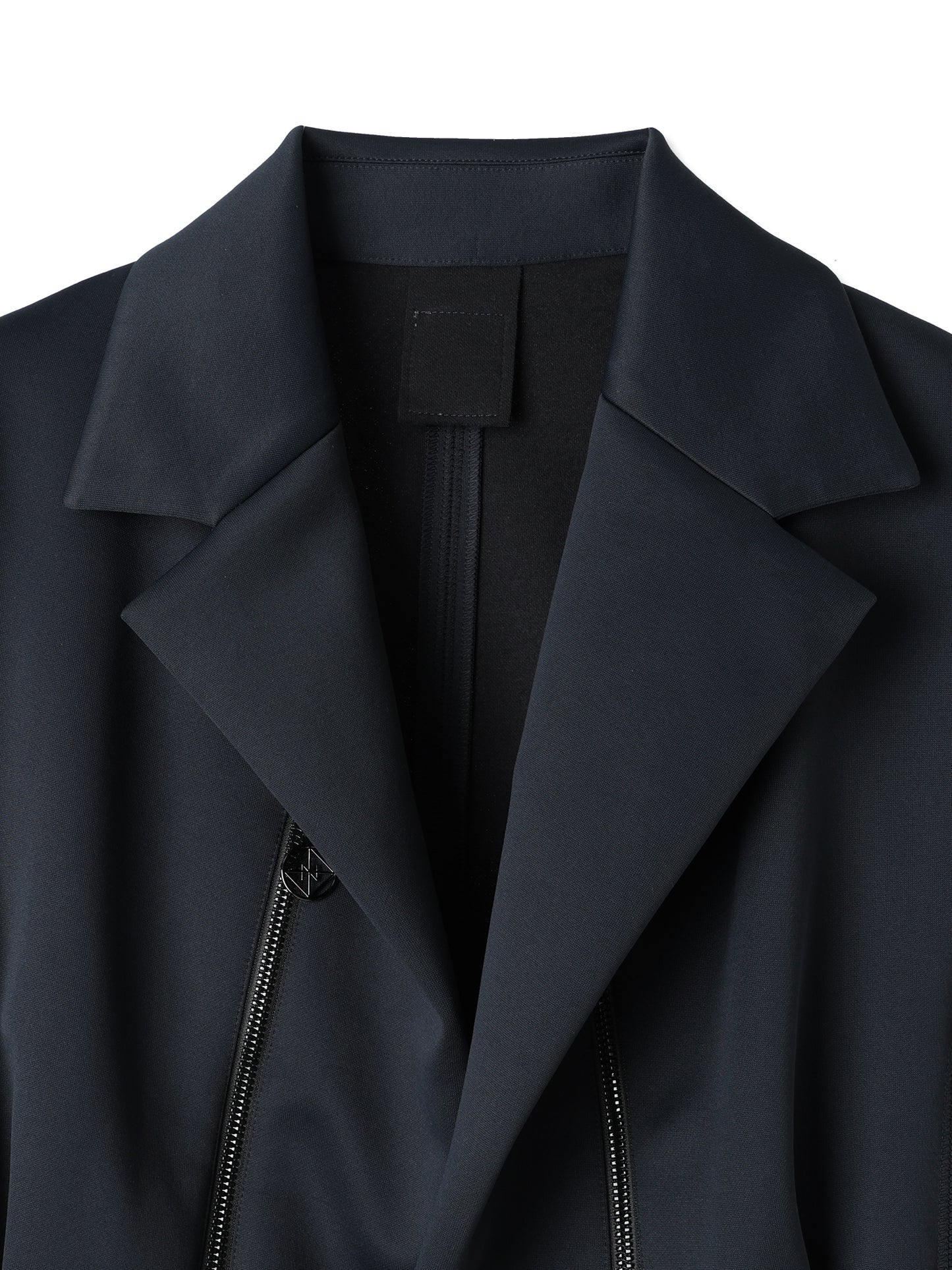 SILKY DOUBLE KNIT 3D ZIP UP JACKET