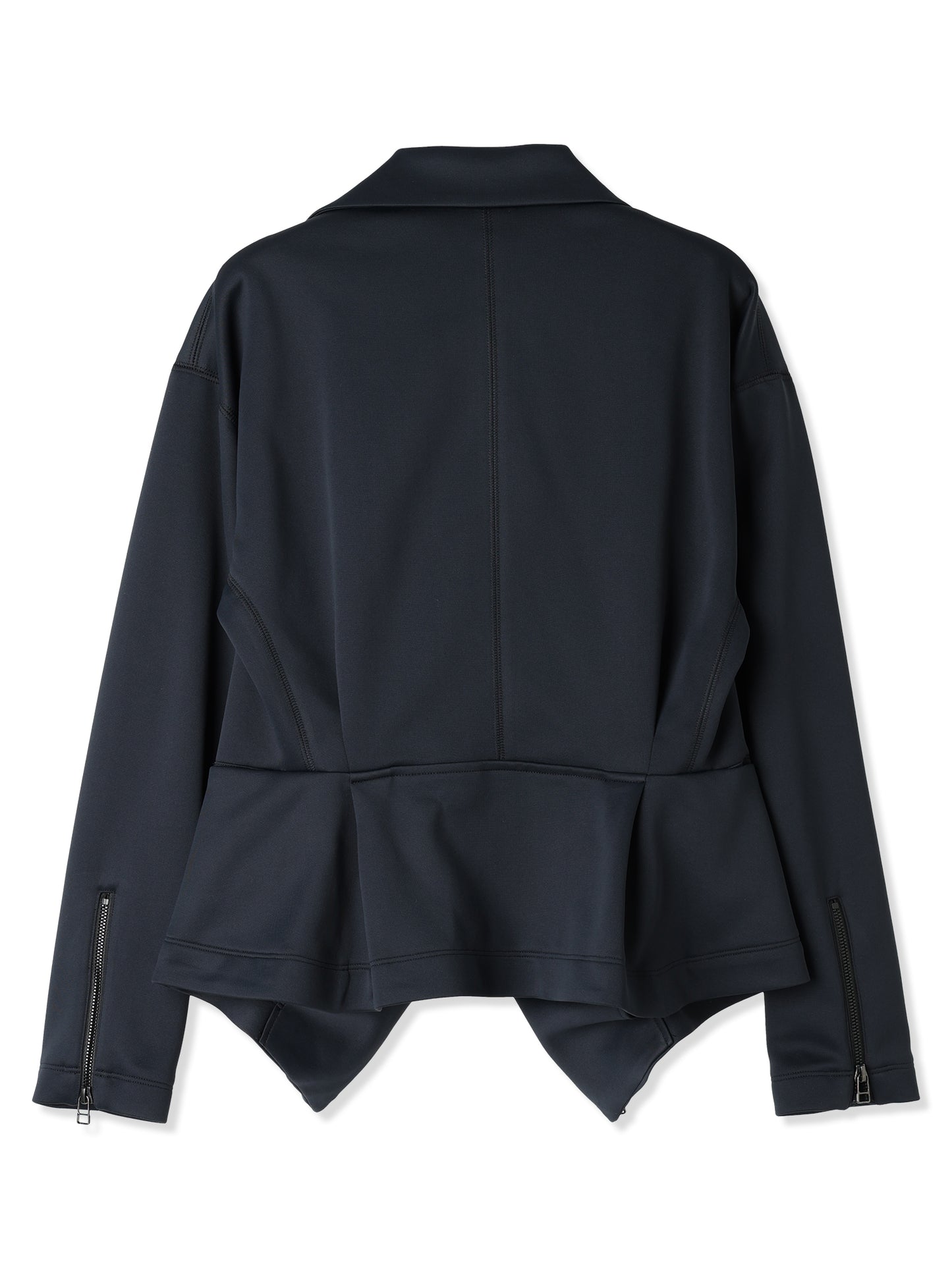 SILKY DOUBLE KNIT 3D ZIP UP JACKET