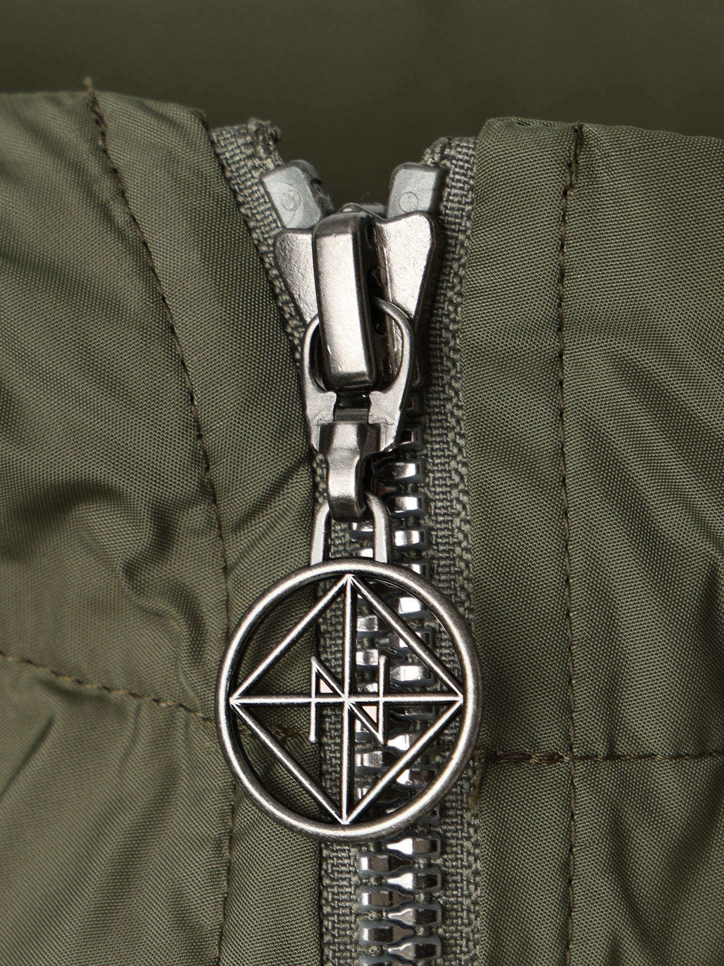 GLASSY NYLON FULL ZIP HOODED JACKET