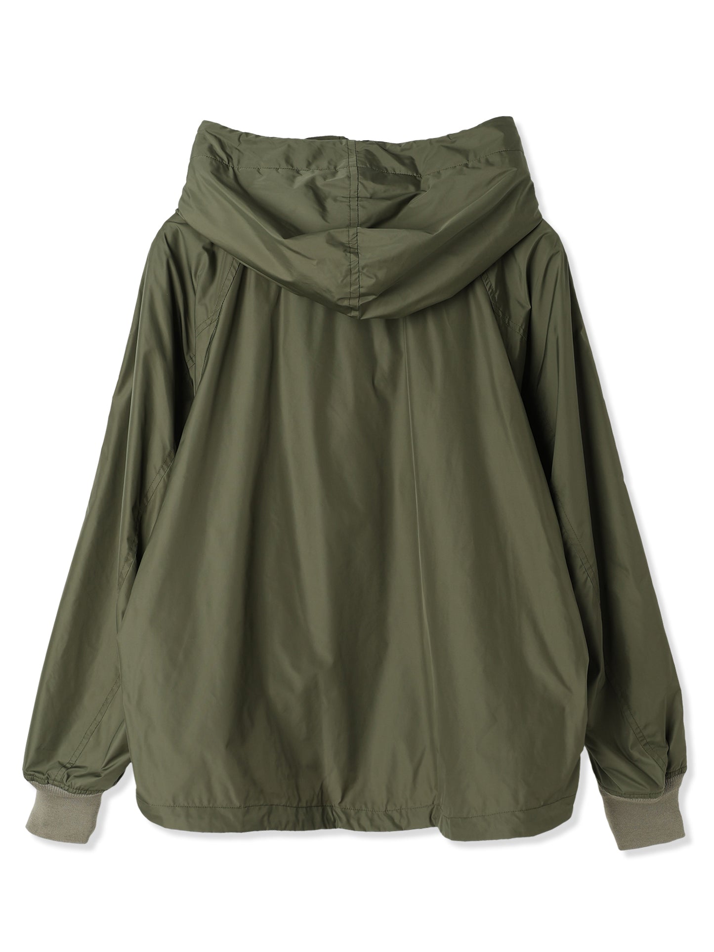 GLASSY NYLON FULL ZIP HOODED JACKET