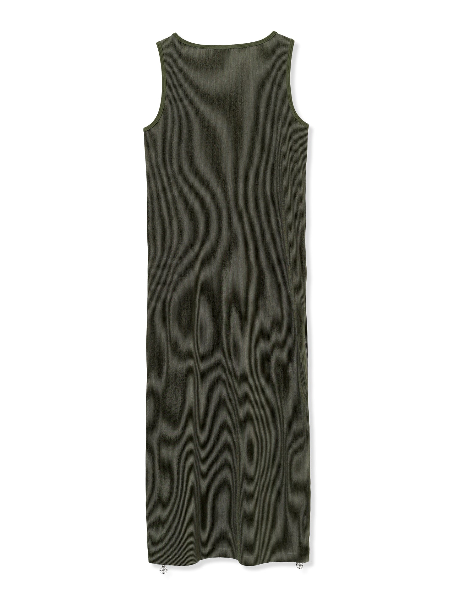 SILKY PLEATS SLEEVELESS DRESS
