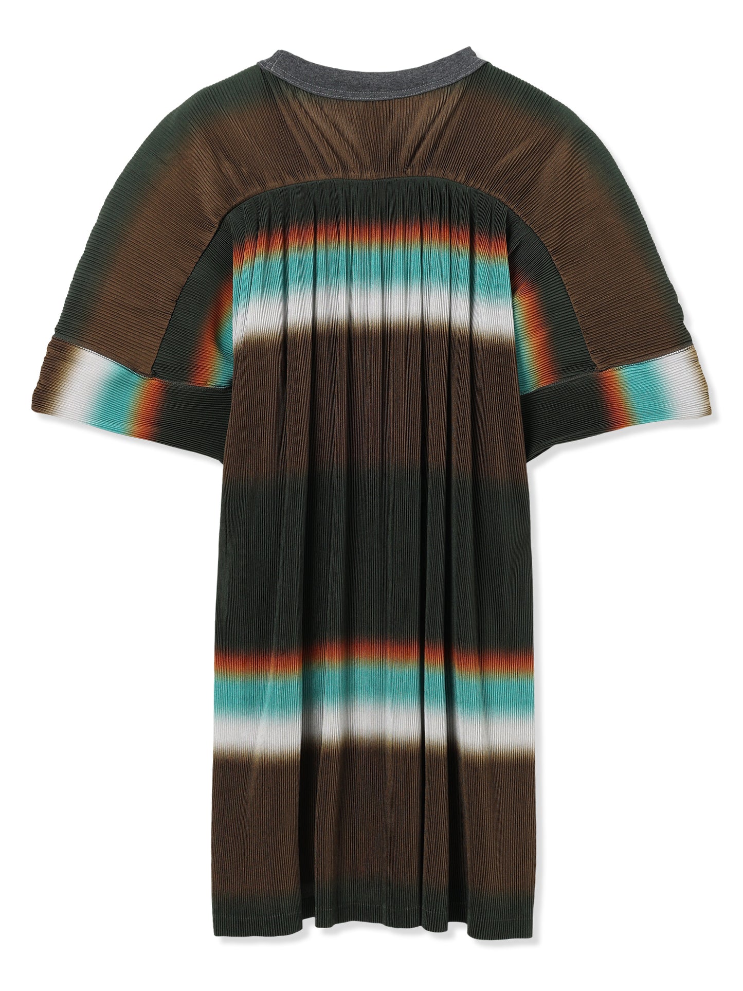 SILKY PLEATS PRINTED MINI DRESS