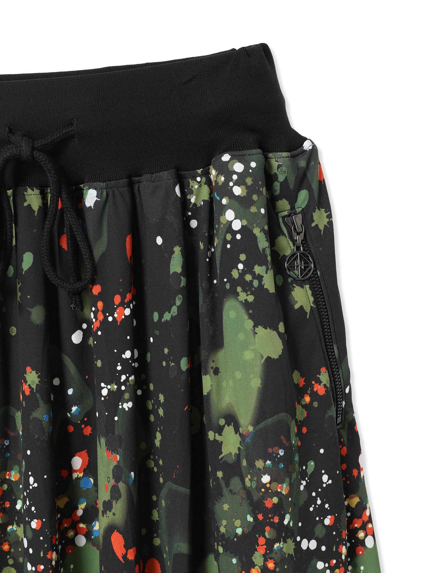 PAPER JERSEY PRINTED SKIRT