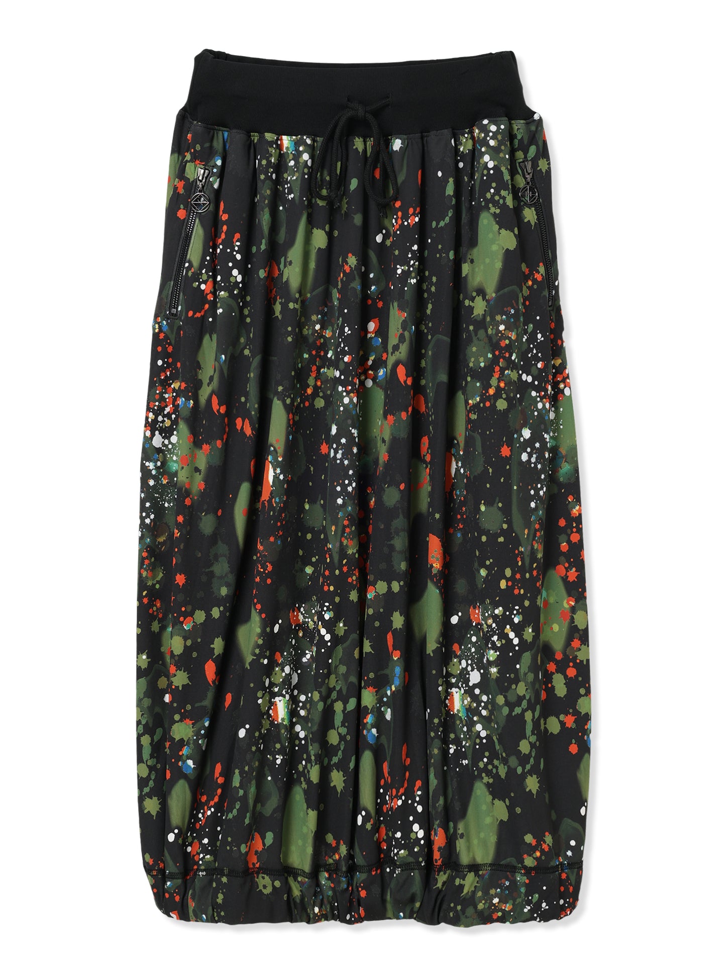 PAPER JERSEY PRINTED SKIRT (15 BLACK)