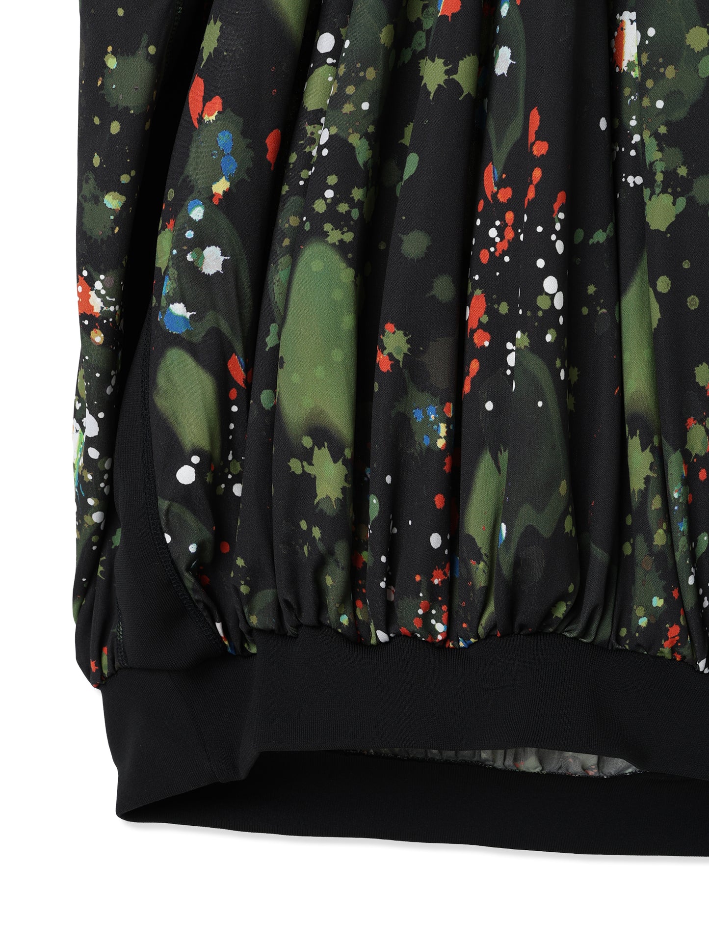 PAPER JERSEY PRINTED COCOON DRESS