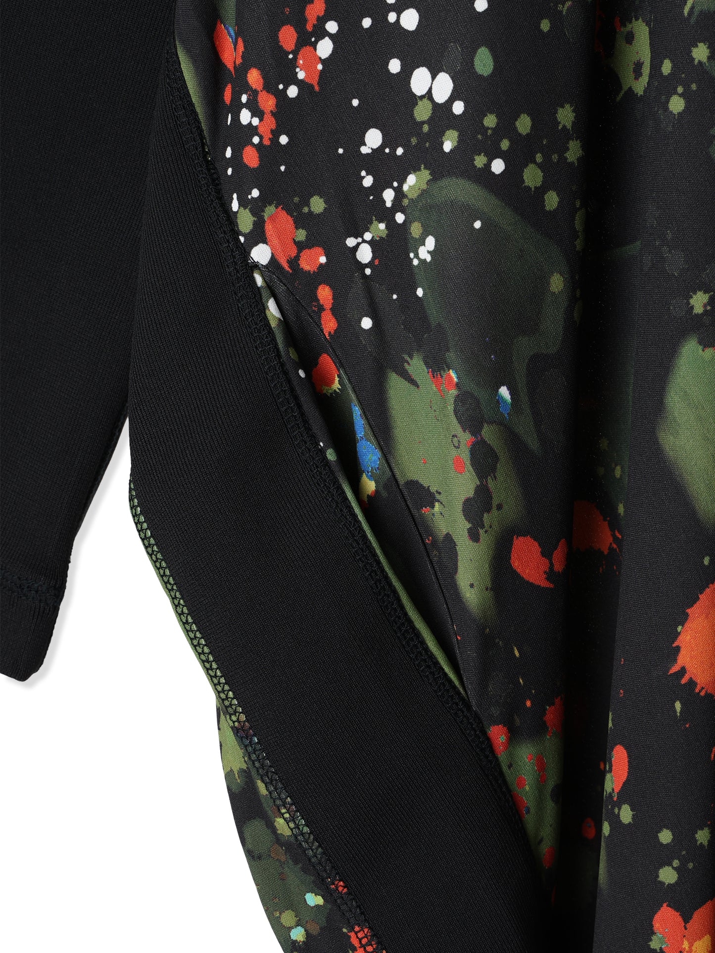 PAPER JERSEY PRINTED COCOON DRESS