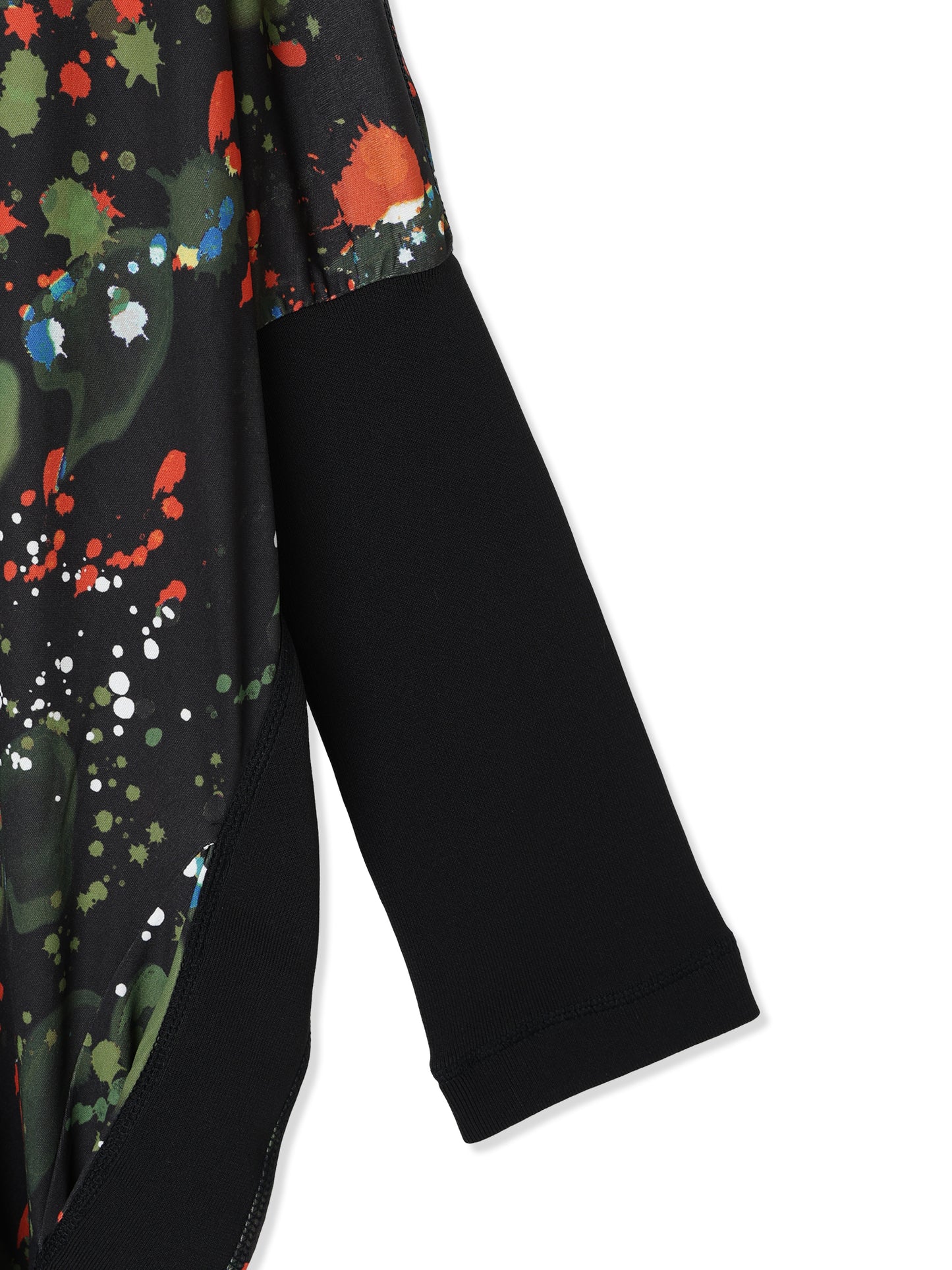 PAPER JERSEY PRINTED COCOON DRESS
