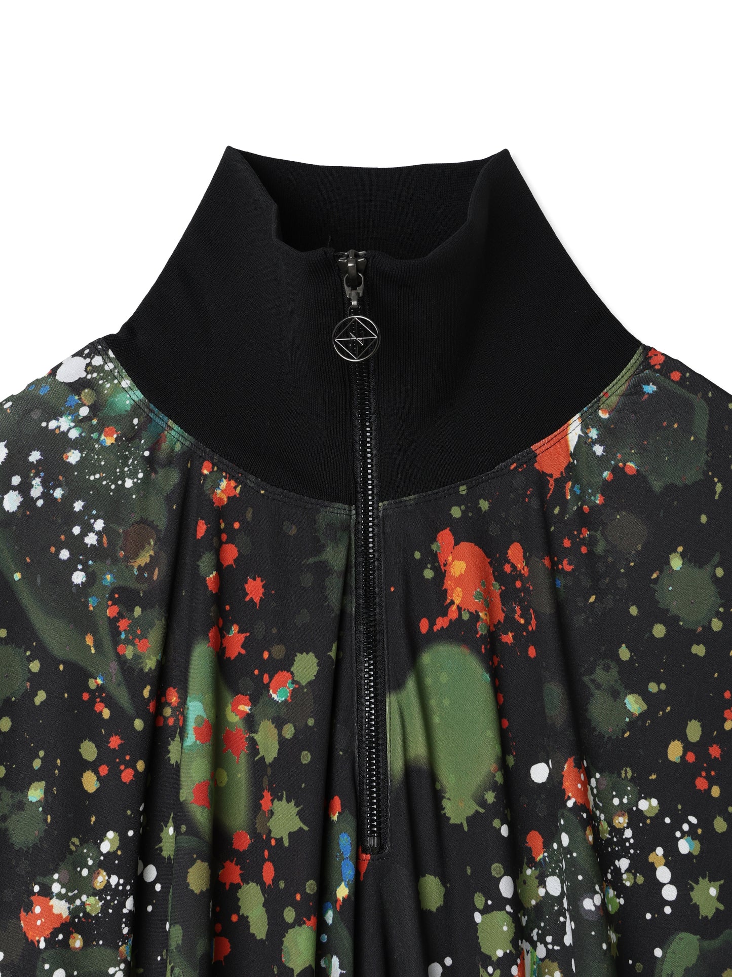 PAPER JERSEY PRINTED COCOON DRESS