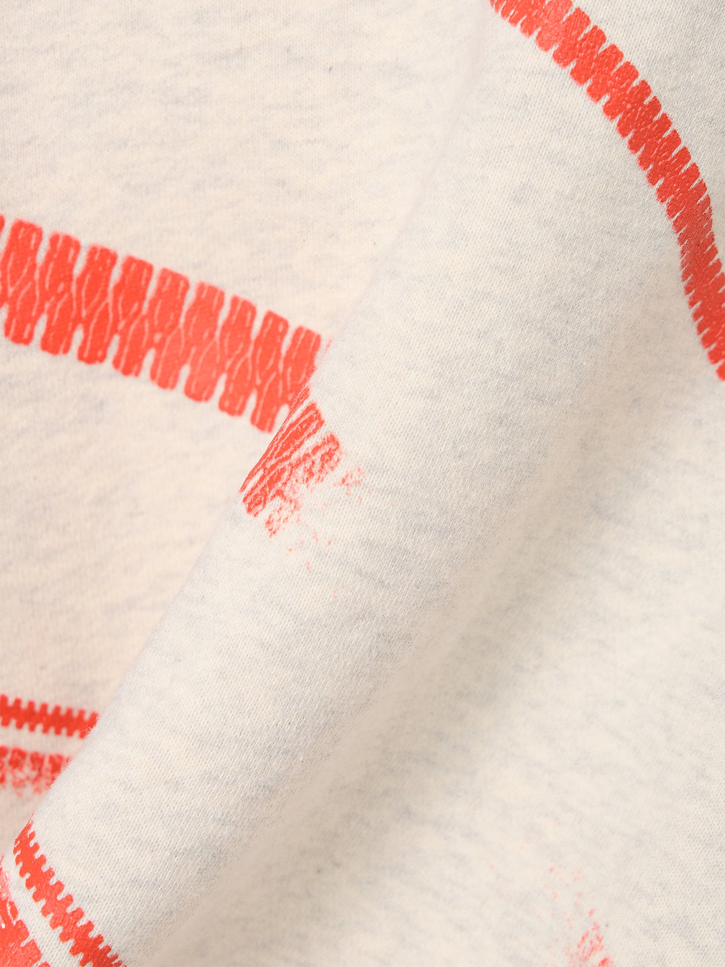 PRINT TERRY DIAGONAL ZIP CREWNECK SWEAT SHIRT