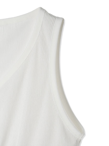 SILKY PLEATS CROPPED TANK TOP