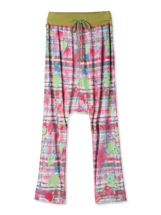 PAPER JERSEY PRINTED SARROUEL PANTS (23 DARK PINK)