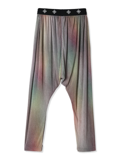 SILKY PLEATS PRINTED SARROUEL PANTS