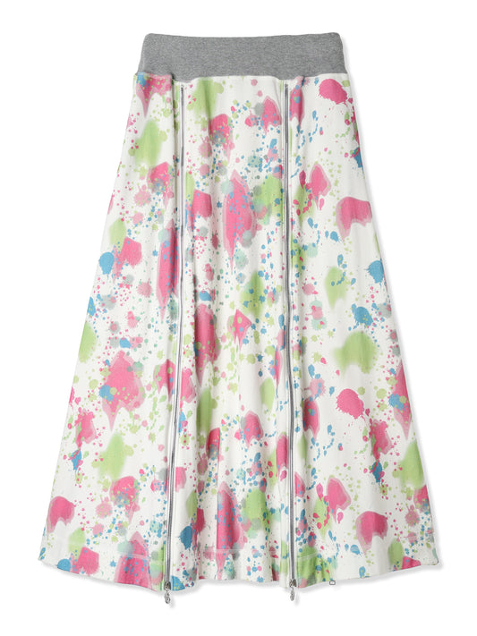 ROYAL LIGHT TERRY PRINTED 2WAY LONG SKIRT (23 DARK PINK)