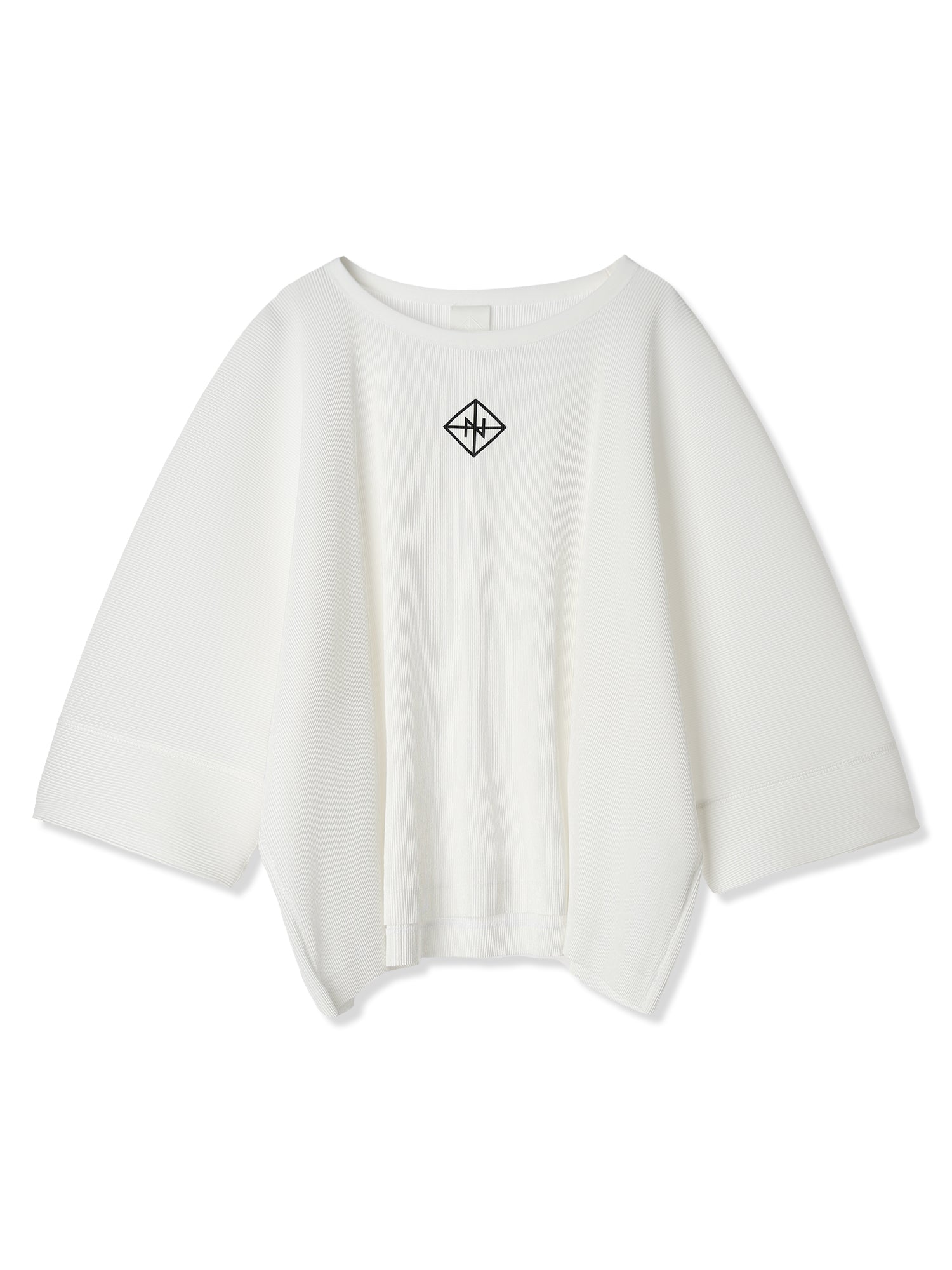 SILKY PLEATS OVERSIZED T-SHIRT (01 WHITE)
