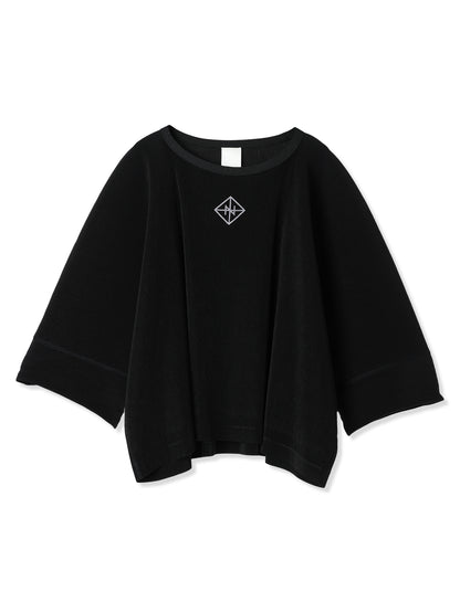 SILKY PLEATS OVERSIZED T-SHIRT (15 BLACK)