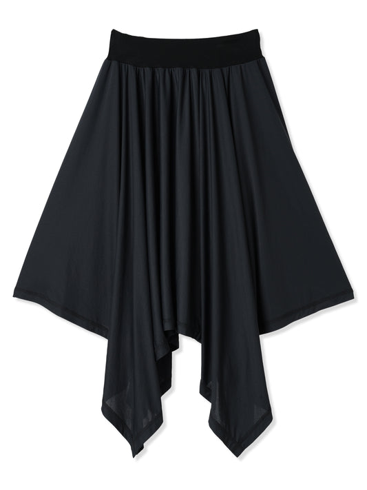PAPER JERSEY SQUARE CUT SKIRT (15 BLACK)