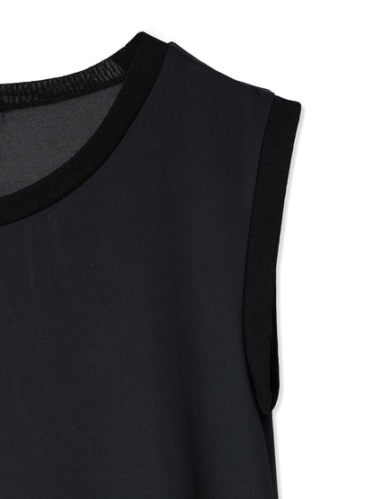 PAPER JERSEY SLEEVELESS DRESS