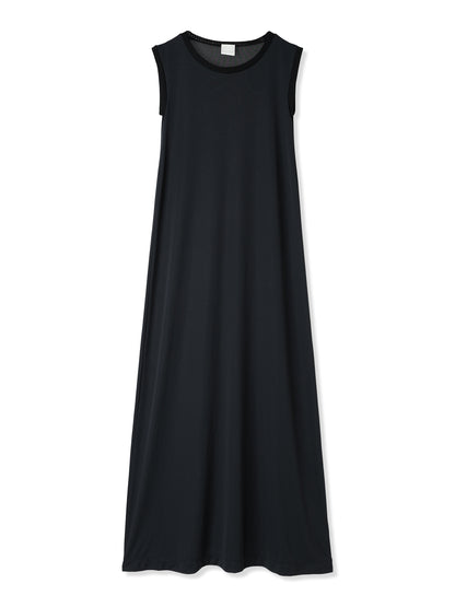 PAPER JERSEY SLEEVELESS DRESS (15 BLACK)