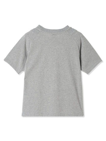 GIMMICK NECK DETAIL RAGLAN T-SHIRT