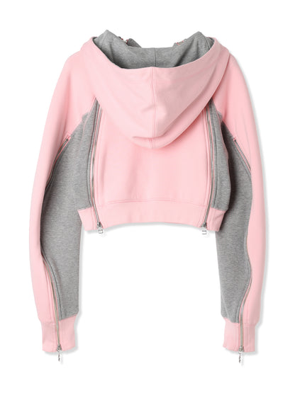 ROYAL TERRY 3D CROPPED HOODIE SWEAT SHIRT