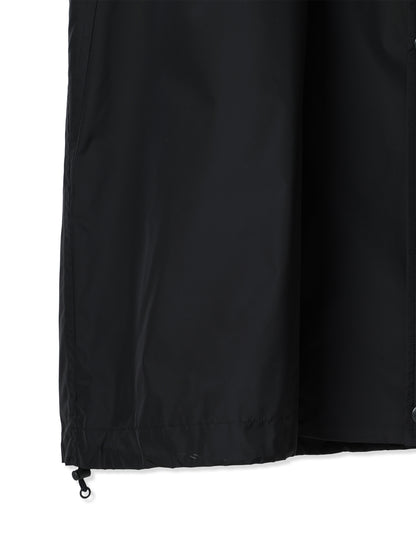 GLASSY NYLON HOODED LONG COAT