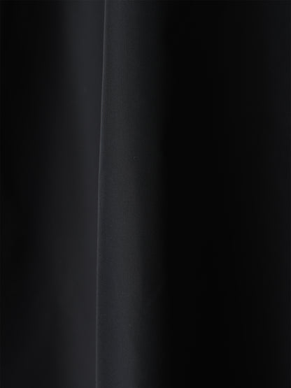 GLASSY NYLON DIAGONAL ZIP HOODED JACKET