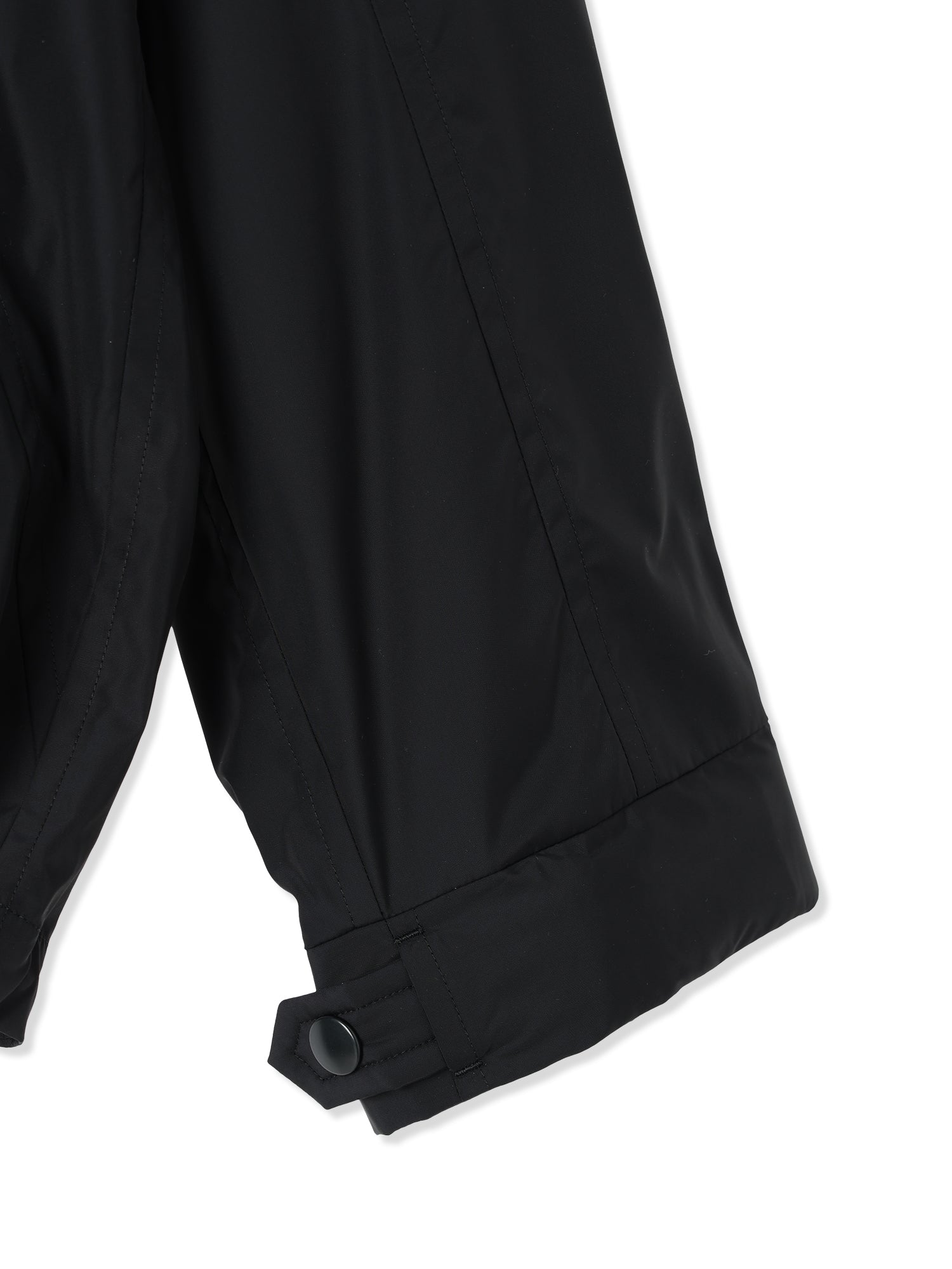 GLASSY NYLON DIAGONAL ZIP HOODED JACKET