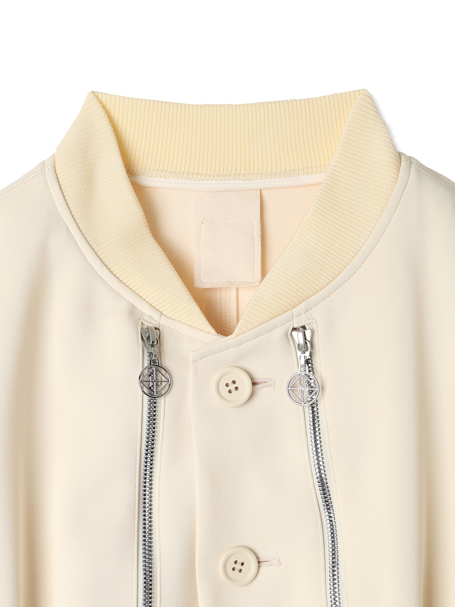 SILKY DOUBLE KNIT 3D BOMBER JACKET