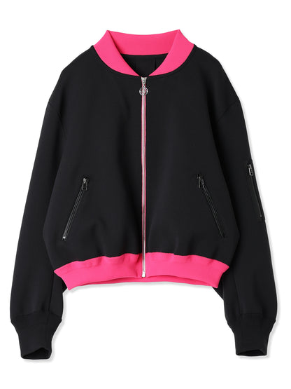 MOLDED KNIT MILITARY BOMBER JACKET (15 BLACK)
