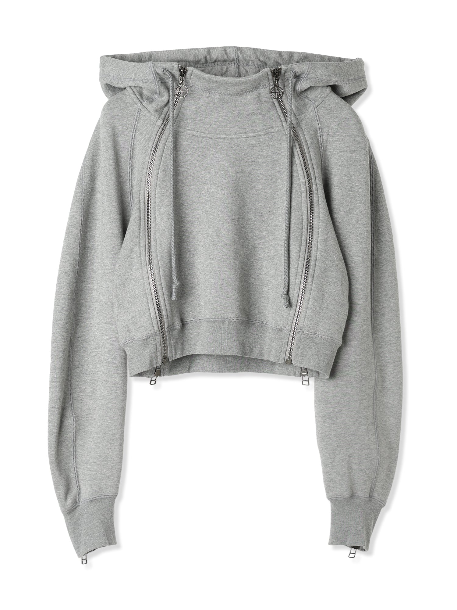 ROYAL TERRY 3D CROPPED HOODIE SWEAT SHIRT (13 GRAY)