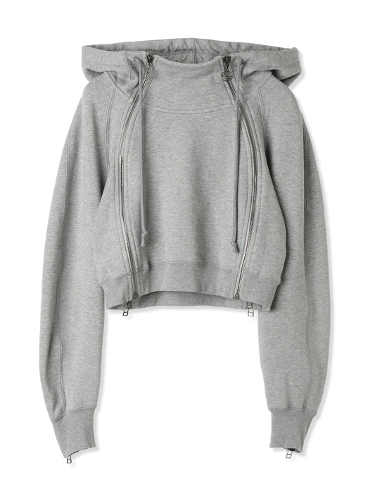 ROYAL TERRY 3D CROPPED HOODIE SWEAT SHIRT (13 GRAY)