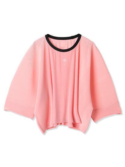 SILKY PLEATS OVERSIZED T-SHIRT (22 PINK)