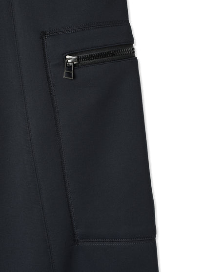 SILKY DOUBLE KNIT SEMI WIDE-LEG SAILOR STYLE PANTS