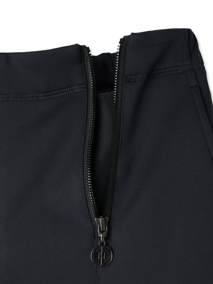 SILKY DOUBLE KNIT SEMI WIDE-LEG SAILOR STYLE PANTS
