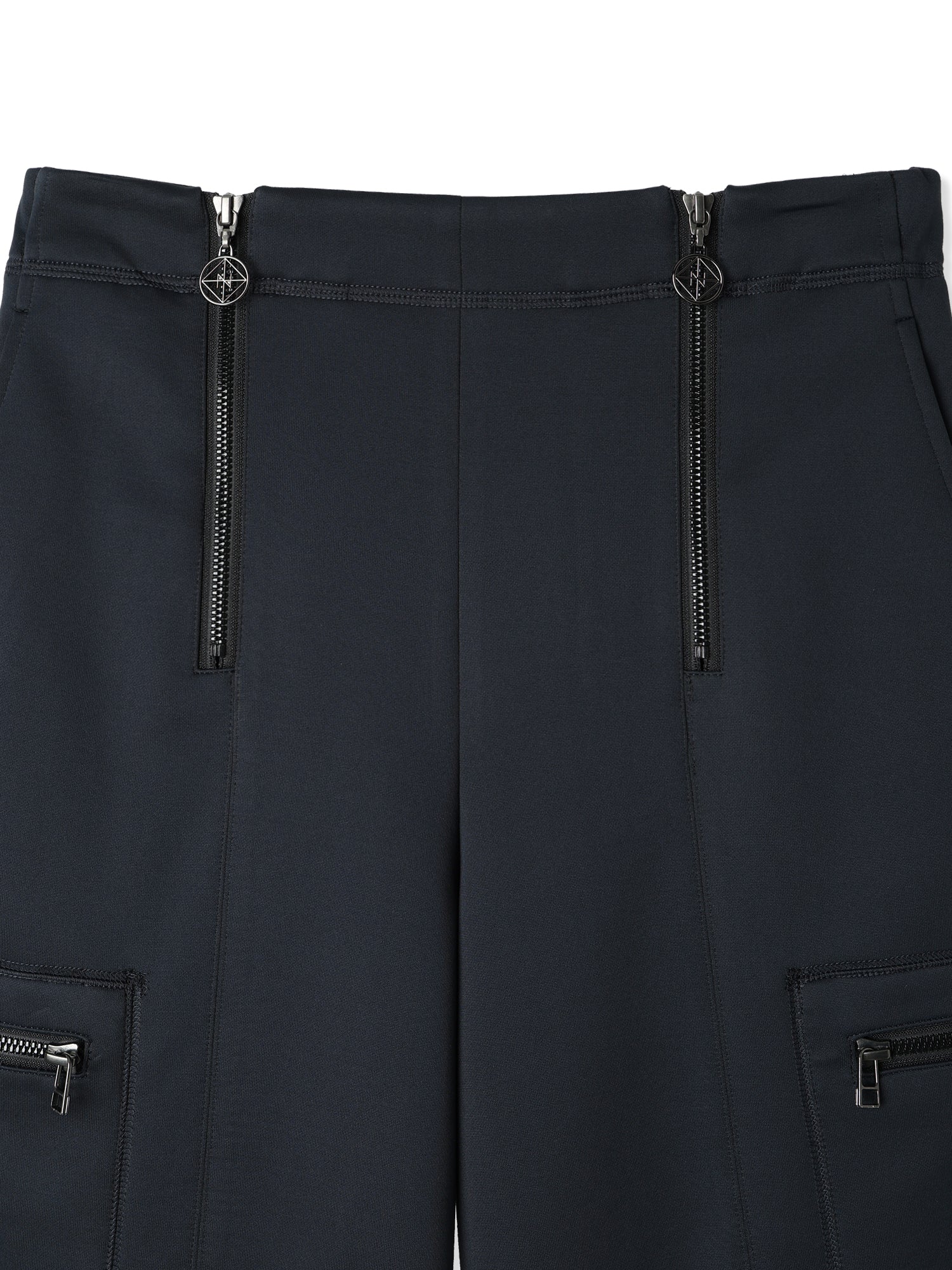 SILKY DOUBLE KNIT SEMI WIDE-LEG SAILOR STYLE PANTS