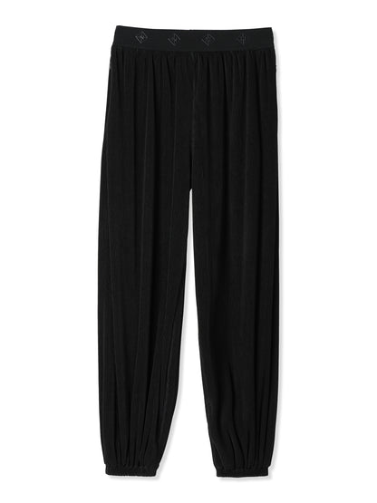 SILKY PLEATS JOGGERS (15 BLACK)