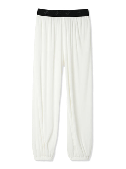 SILKY PLEATS JOGGERS (01 WHITE)